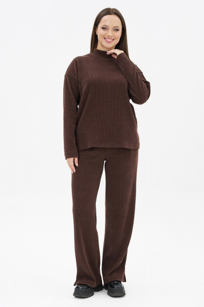 Брюки, джемпер Пинск-Стиль 274 шоколад - фото 1