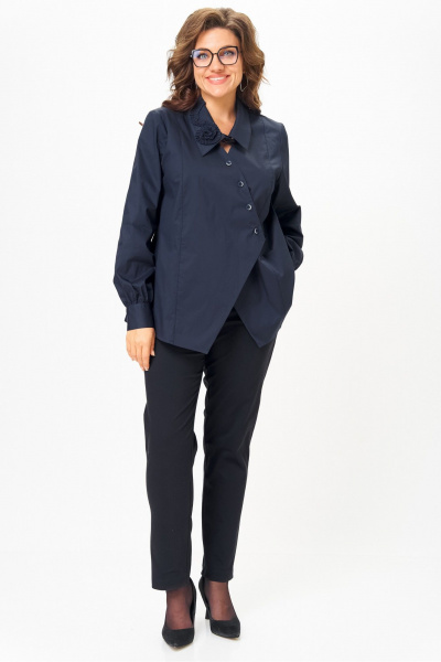 Блуза Michel chic 789 дымчато-синий - фото 5