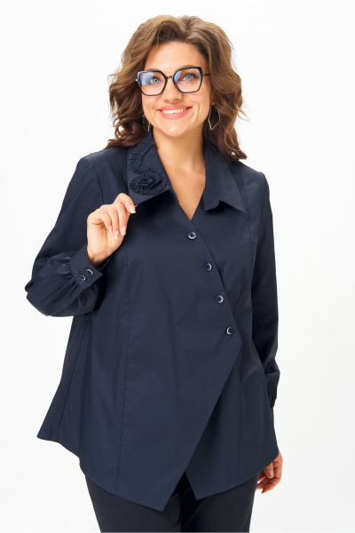 Блуза Michel chic 789 дымчато-синий - фото 2