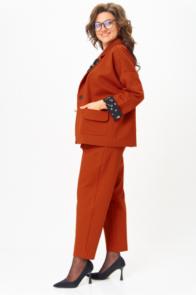 Брюки, жакет Michel chic 1437 терракот - фото 4