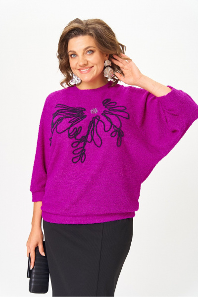 Джемпер, юбка Michel chic 1407 пурпурный_черный - фото 6