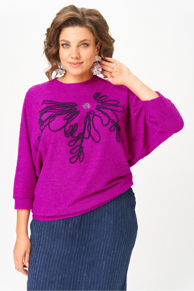 Джемпер, юбка Michel chic 1442 малиновый_синий - фото 6