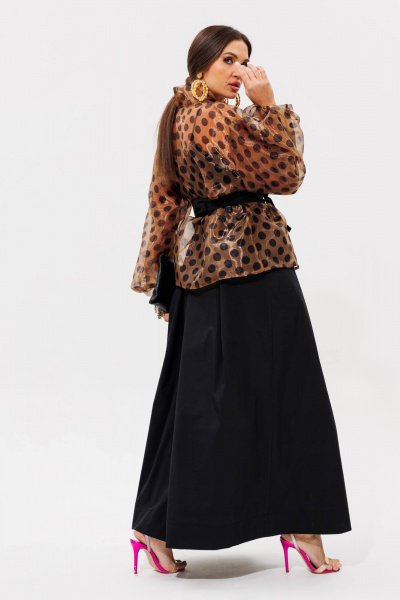 Туника, юбка Anastasia 1162.1 кофе/черный - фото 5