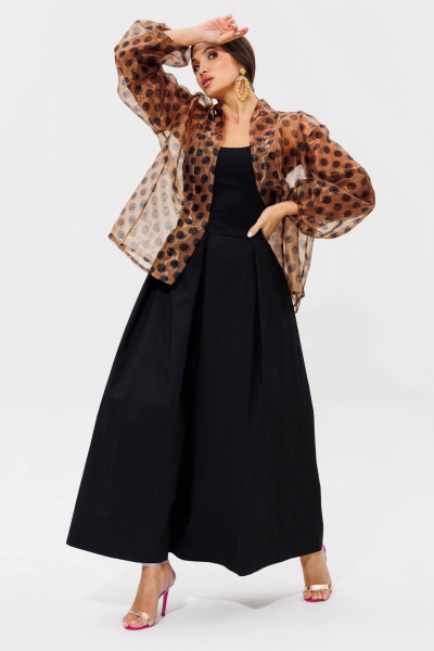 Туника, юбка Anastasia 1162.1 кофе/черный - фото 4