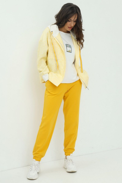 Блуза, брюки, бомбер Магия моды 1874 желтый - фото 2