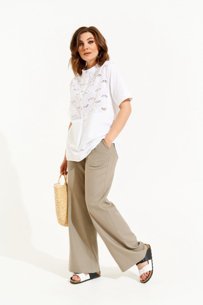 Блуза ELLETTO old 3487 белый - фото 2