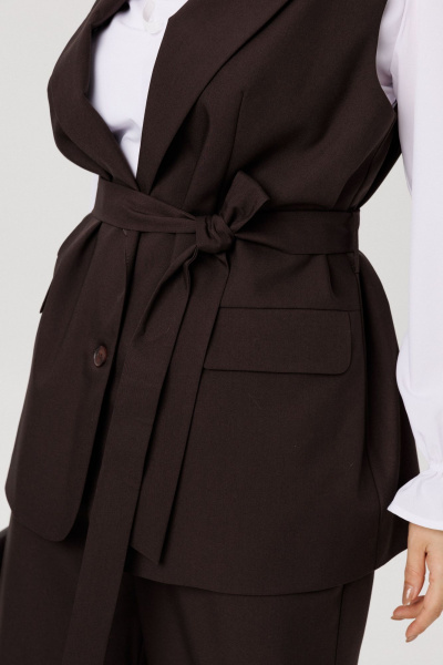 Жакет Anelli 1502 блестящий каштан - фото 4