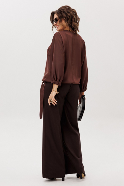 Брюки Anelli 1702 блестящий каштан - фото 9