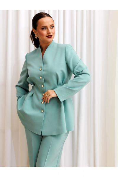 Брюки, жакет Liona Style 954 тифанни - фото 2