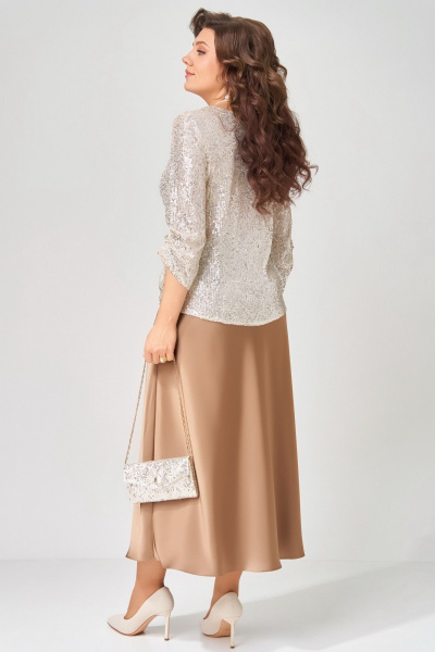 Блуза, юбка Fita 3211 золотисто-бежевый - фото 8