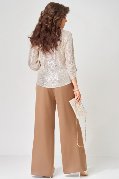 Блуза, брюки Fita 3212 золотисто-бежевый - фото 6