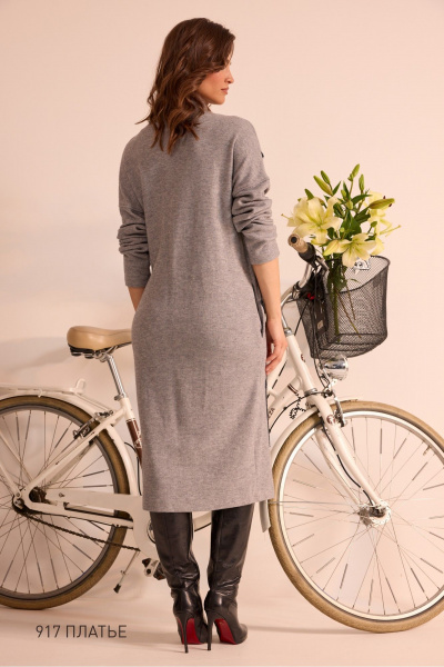 Платье NiV NiV fashion 917 серый - фото 5