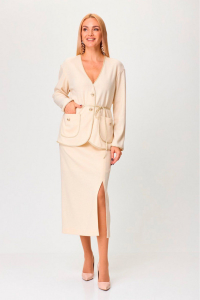 Жакет, пояс, юбка Gamma Gracia 792 кремовый - фото 3