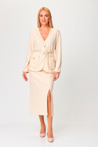 Жакет, пояс, юбка Gamma Gracia 792 кремовый - фото 1