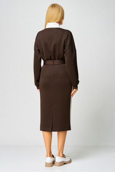 Джемпер, ремень, юбка Gamma Gracia 888 коричневый_белый - фото 6