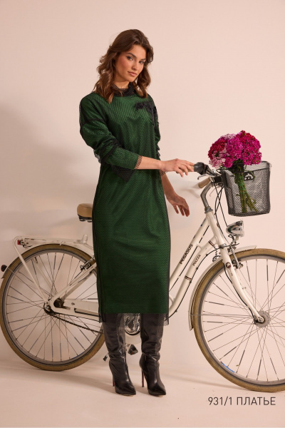 Платье NiV NiV fashion 931/1 лиственно-зелёный - фото 2