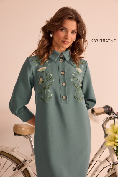 Платье NiV NiV fashion 933 бирюза - фото 6