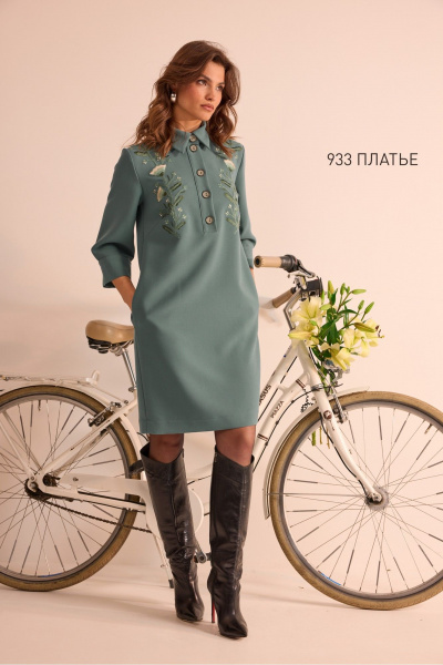 Платье NiV NiV fashion 933 бирюза - фото 4