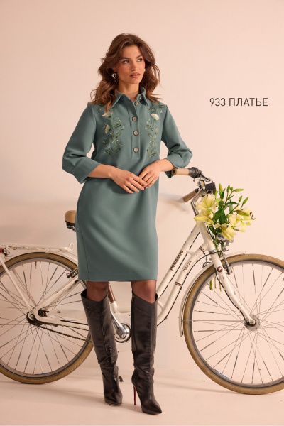 Платье NiV NiV fashion 933 бирюза - фото 3