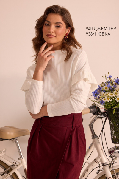 Джемпер NiV NiV fashion 940 молочный - фото 5