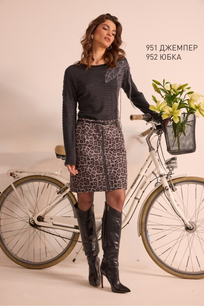 Джемпер NiV NiV fashion 951 графит - фото 4