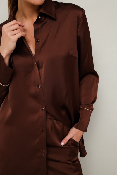 Комбинезон из струящейся ткани с ремнем и брюками PUR PUR 11-314 - фото 4