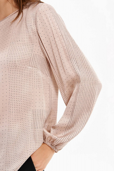Блуза Nelva 23484 пепельно-бежевый принт - фото 5