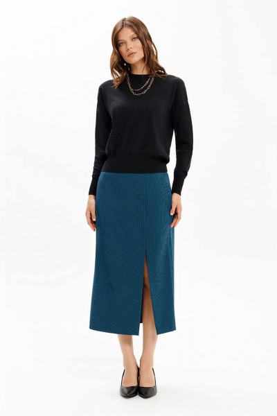 Юбка Nelva 4927 бирюзовый жаккард - фото 1