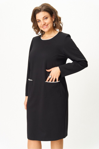 Платье БАГРЯНИЦА 5104 черный - фото 4