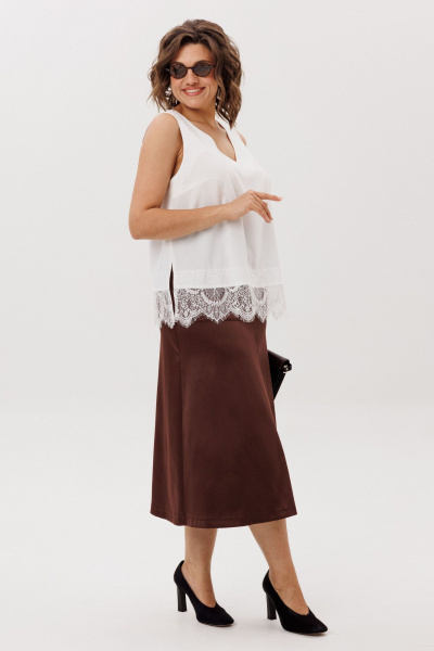 Юбка Anelli 1510 жженная_карамель - фото 1