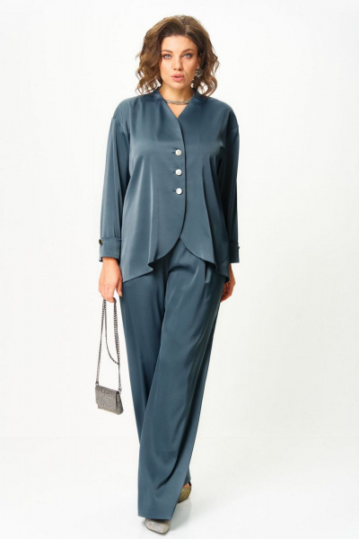 Блуза, брюки Aira Style 24245 индиго - фото 6