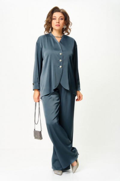 Блуза, брюки Aira Style 24245 индиго - фото 2