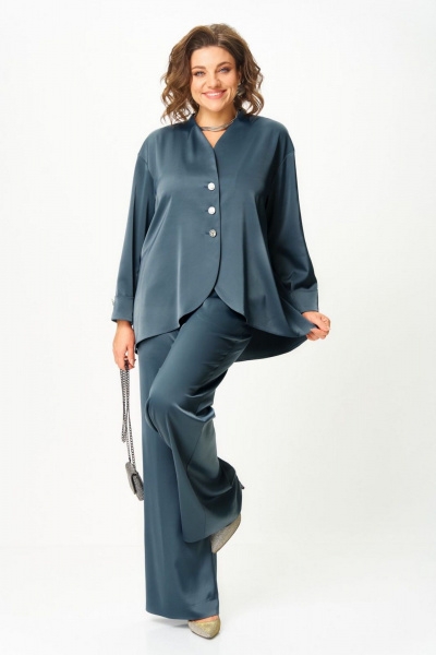 Блуза, брюки Aira Style 24245 индиго - фото 1