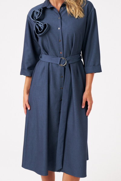 Платье Панда 112883 синий - фото 7