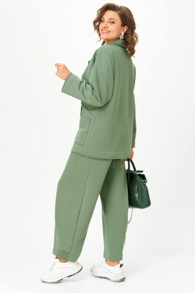 Брюки, жакет Anastasia 1299 олива - фото 5