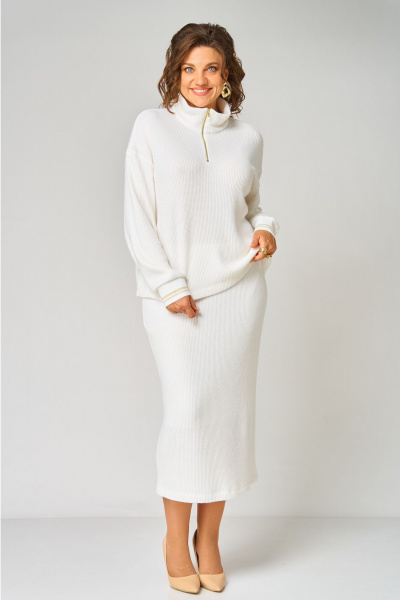 Джемпер, юбка Andina city 9086-25 белый - фото 1