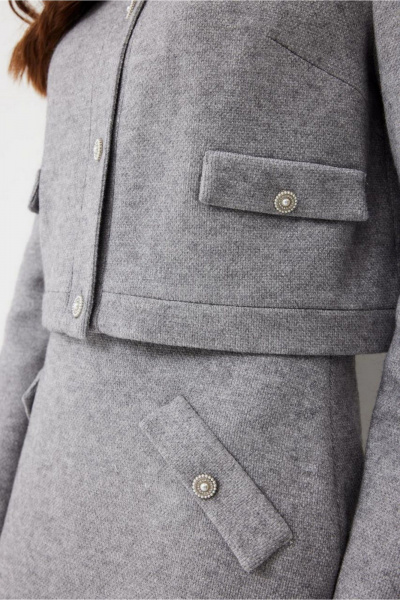 Юбка T.N.D М373/1 серый - фото 4