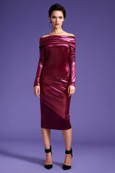 Платье LaVeLa L1703 бордо - фото 1