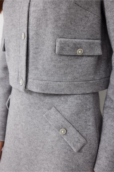 Жакет T.N.D М666/1 серый - фото 7