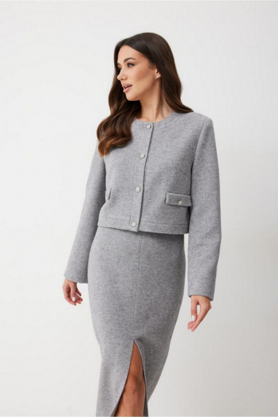 Жакет T.N.D М666/1 серый - фото 5