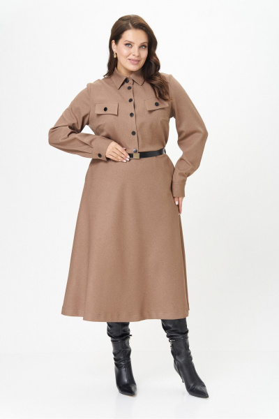 Платье AVA fashion М-160 капучино - фото 1