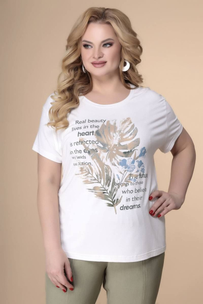 Блуза, брюки, жакет Romanovich Style 3-2161 хаки/белый - фото 7