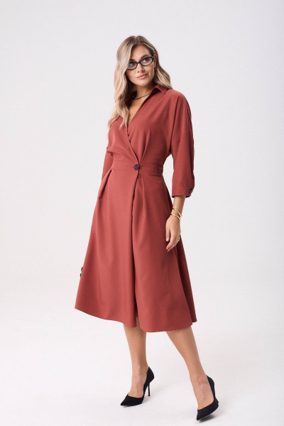 Платье Anastasia 1229.2 клюква - фото 7