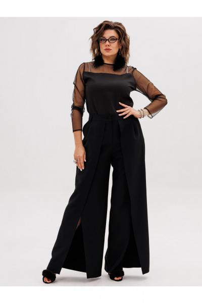 Блуза Anelli 1777 черный_туман - фото 7