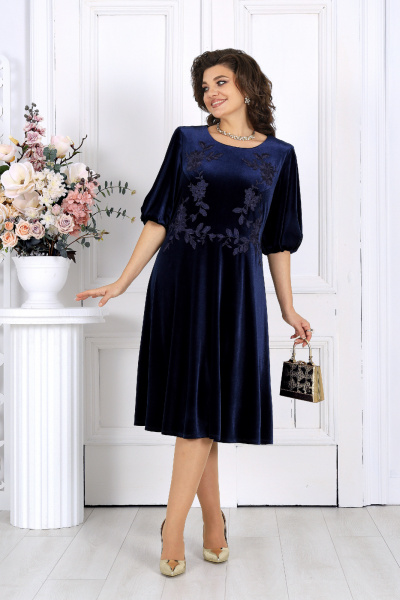 Платье Ninele 6025 темно-синий - фото 8