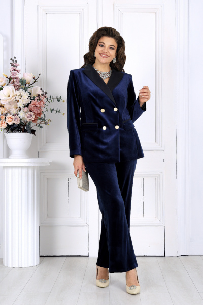 Брюки, жакет Ninele 6032 темно-синий - фото 8