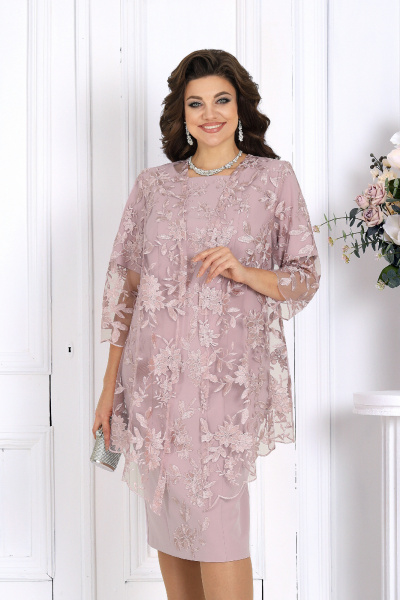 Кардиган, платье Ninele 6089 пудра - фото 7