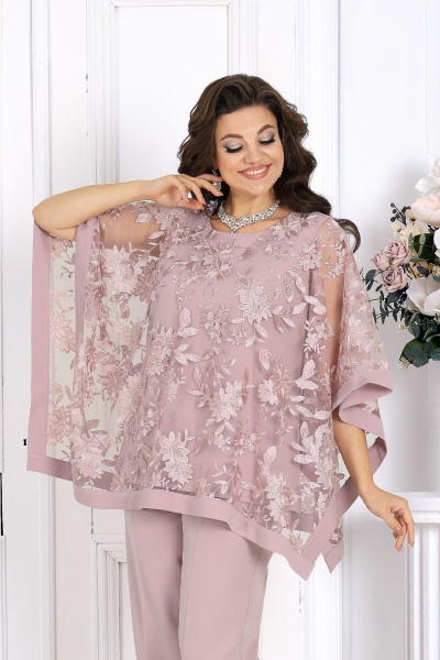 Блуза, брюки Ninele 7511 пудра - фото 7