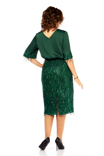 Платье Ольга Стиль С-982 зеленый - фото 5