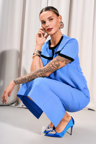 Блуза, юбка Lissana 5014 голубой - фото 8